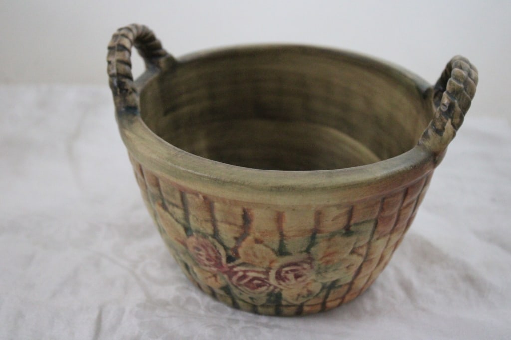 Weller Pottery Flemish & Roma Rose Planters - 8
