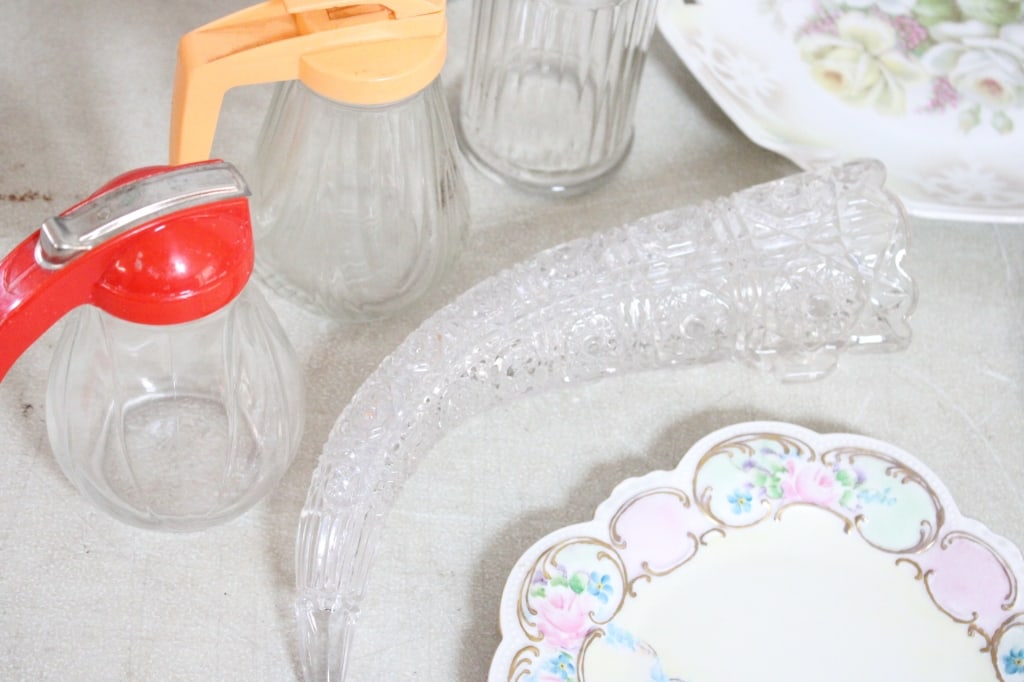 Stein, Syrup Dispensers, Plates, Decanter, Vase - 3