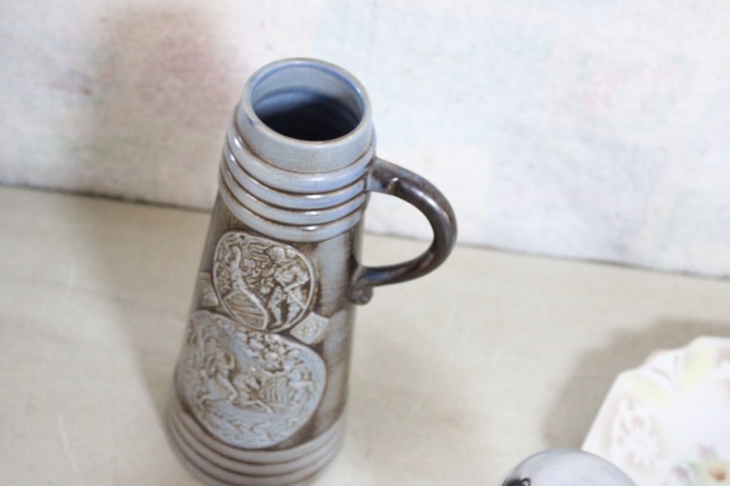 Stein, Syrup Dispensers, Plates, Decanter, Vase - 8