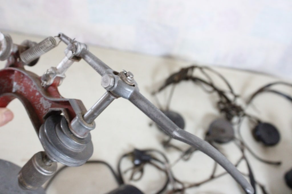 Old Head Phones, Binoculars, Motor, Drill Press - 17