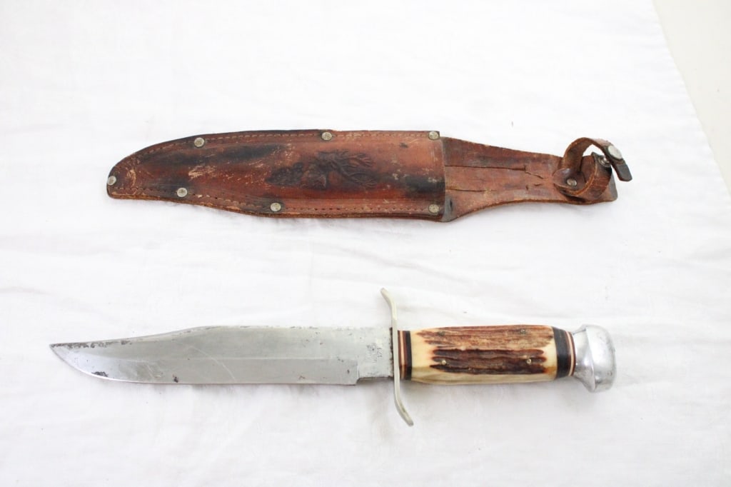 Original Bowie Fixed Blade Stag Handle Knife 171 (1 of 19)