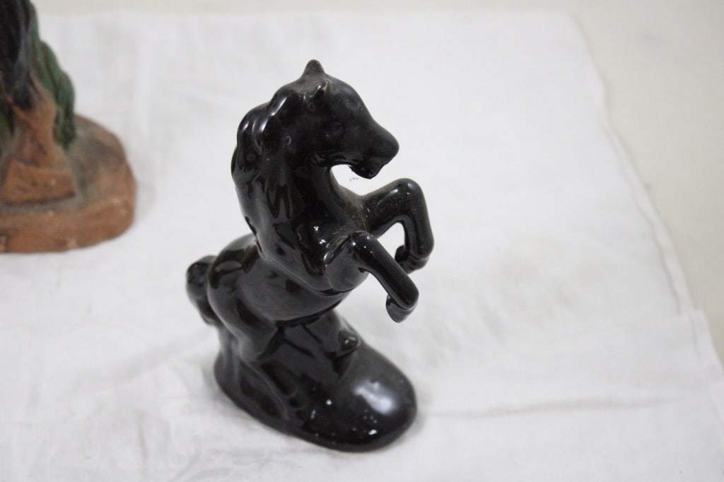 Syroco & Porcelain Horses, S&P Shakers Figural - 18