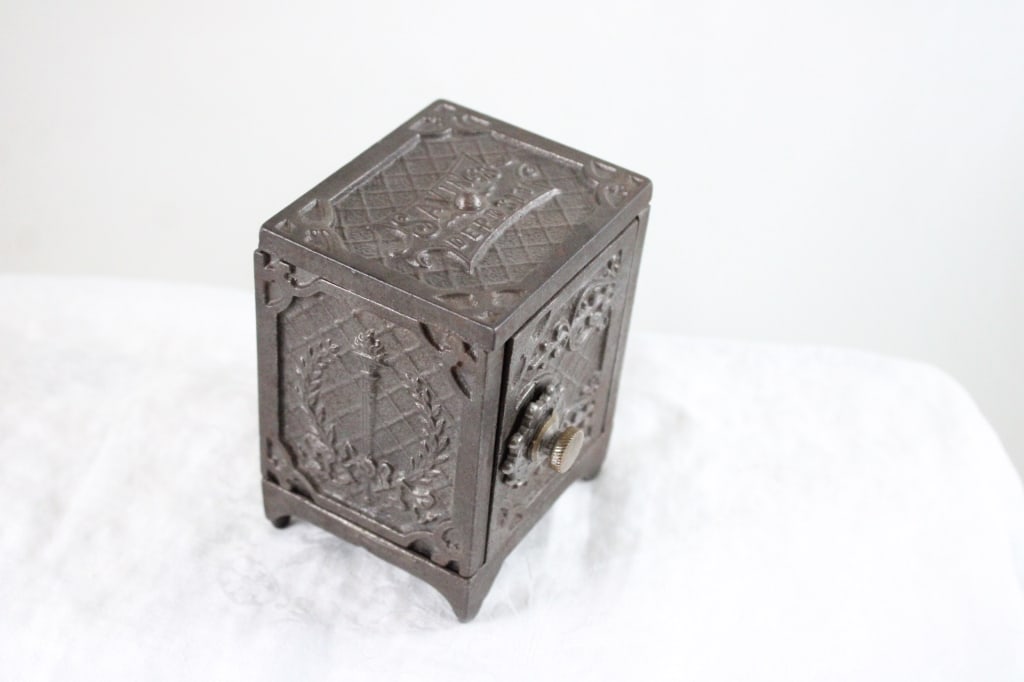 Antique Kenton Combination Cast Iron Bank - 2
