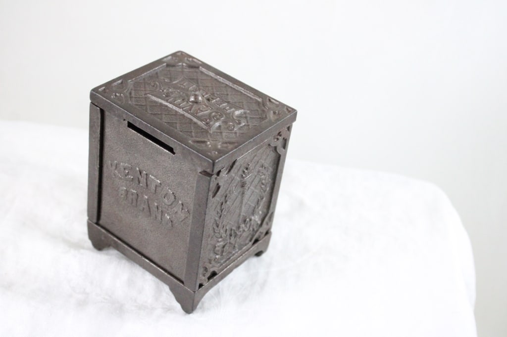 Antique Kenton Combination Cast Iron Bank - 3