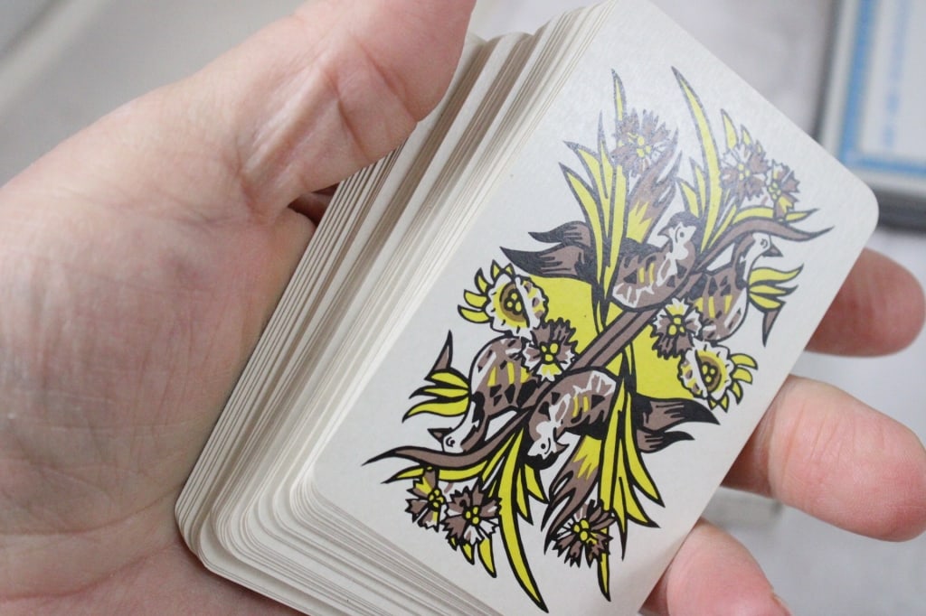 Advertising Playing Card Decks Wooden Dresser Box - 12