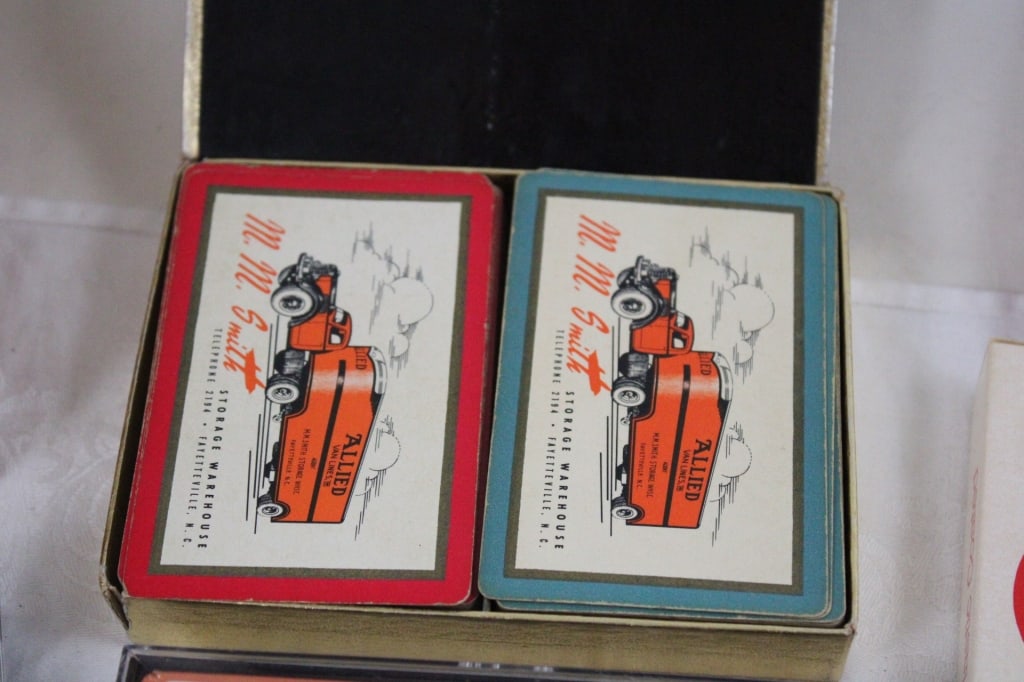 Advertising Playing Card Decks Wooden Dresser Box - 18