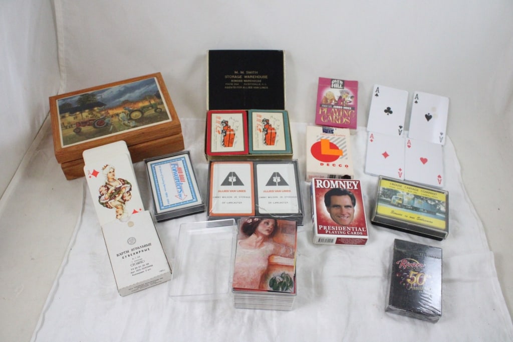 Advertising Playing Card Decks Wooden Dresser Box (1 of 20)