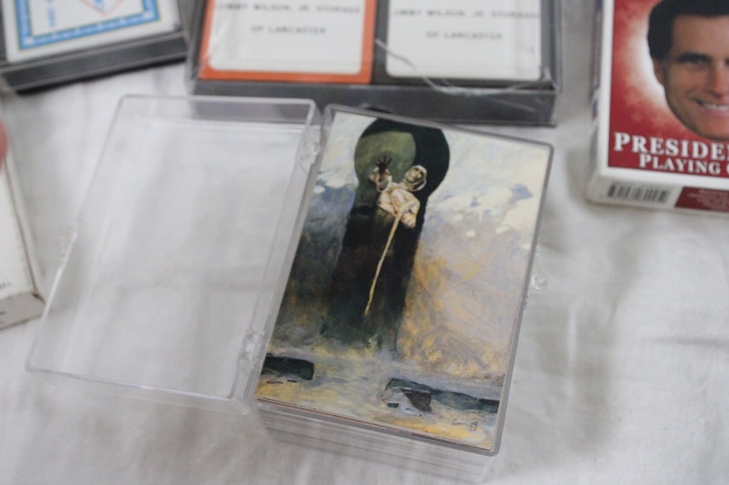 Advertising Playing Card Decks Wooden Dresser Box - 5