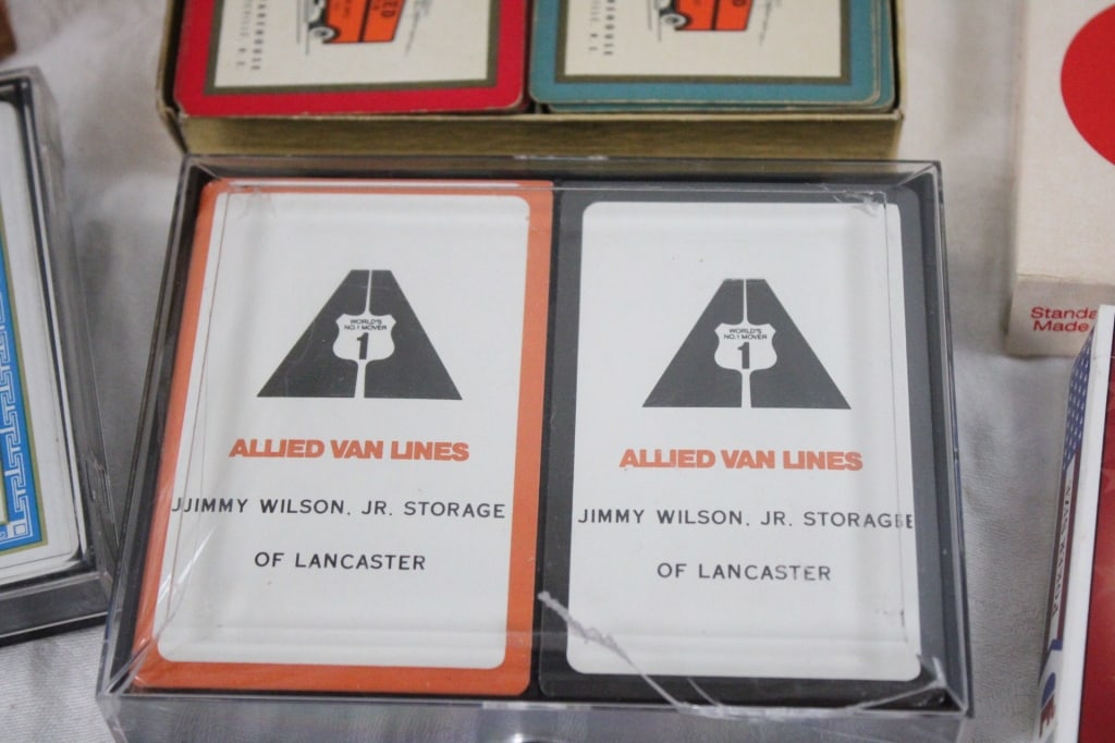 Advertising Playing Card Decks Wooden Dresser Box - 9