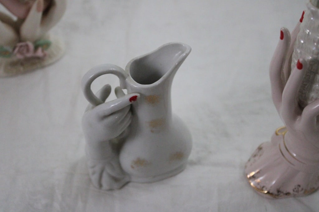 4 Hand Vases, Fairy Figurine, Lefton Bird Figurine - 17
