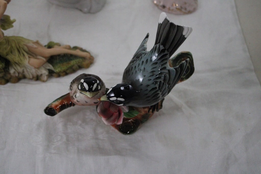 4 Hand Vases, Fairy Figurine, Lefton Bird Figurine - 6