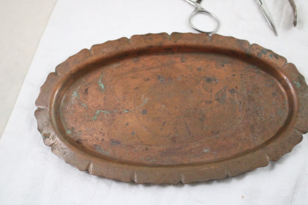 Jewelry Casket, Manicure Set, Copper Tray & More - 8