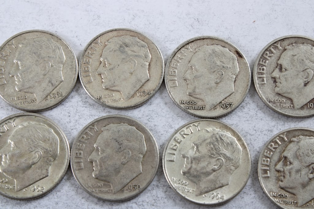 10 Silver Roosevelt Dimes - 3
