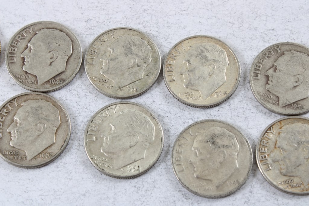 10 Silver Roosevelt Dimes - 3