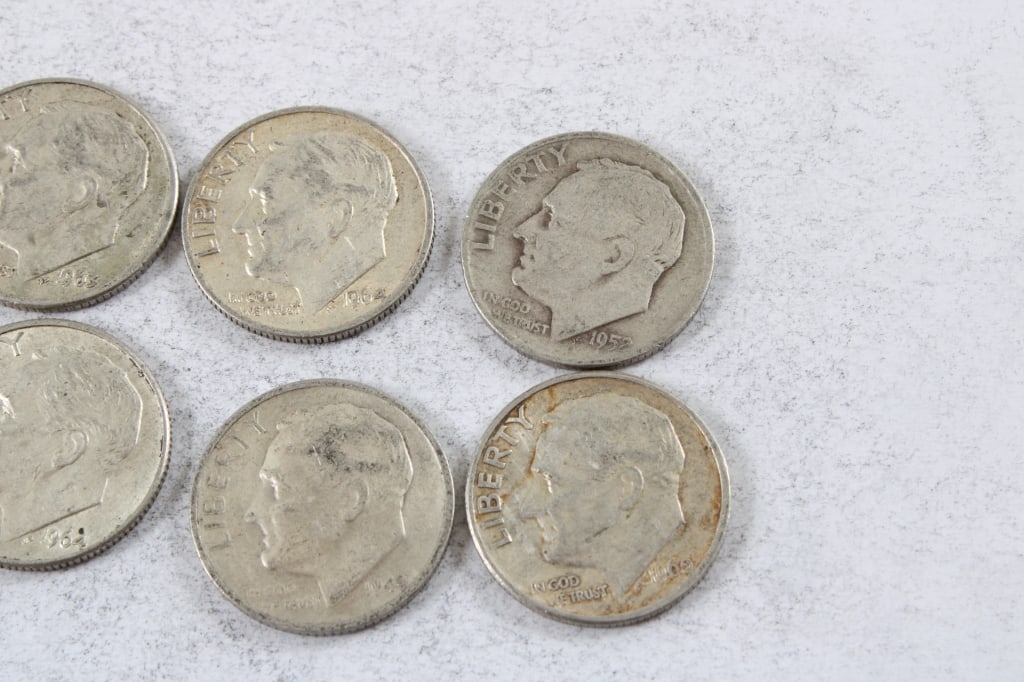 10 Silver Roosevelt Dimes - 4