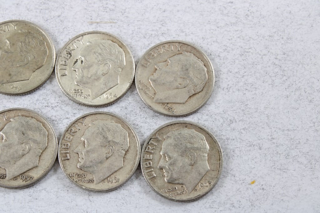 10 Silver Roosevelt Dimes - 4