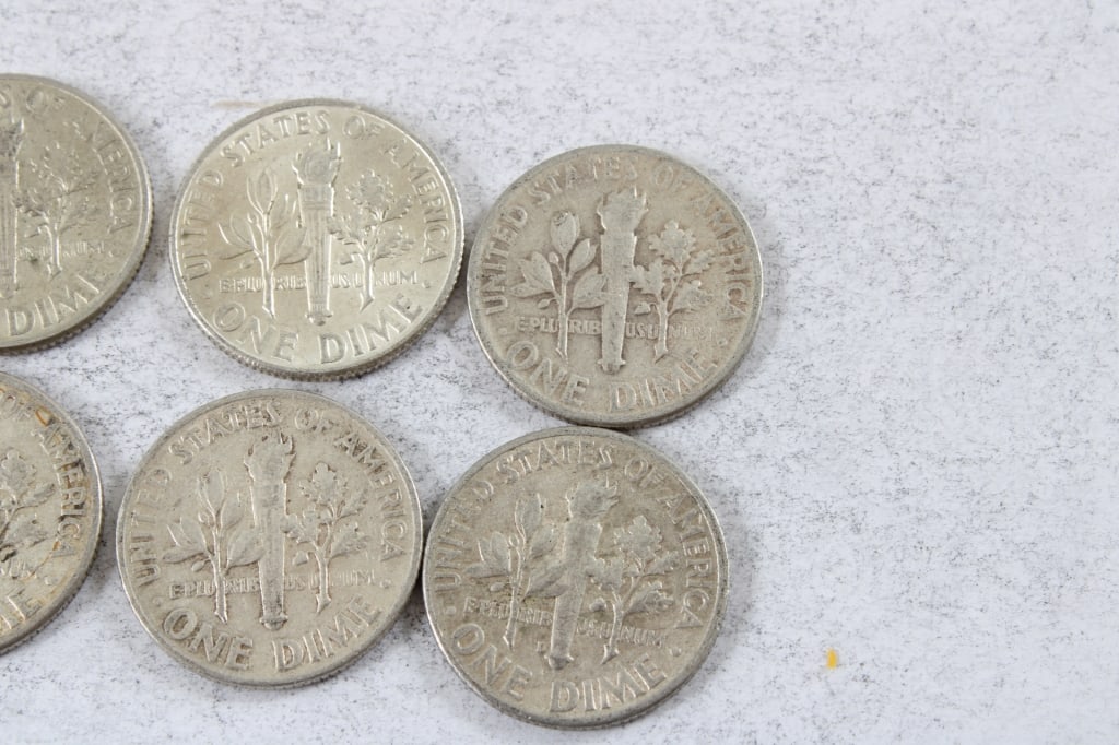 10 Silver Roosevelt Dimes - 7