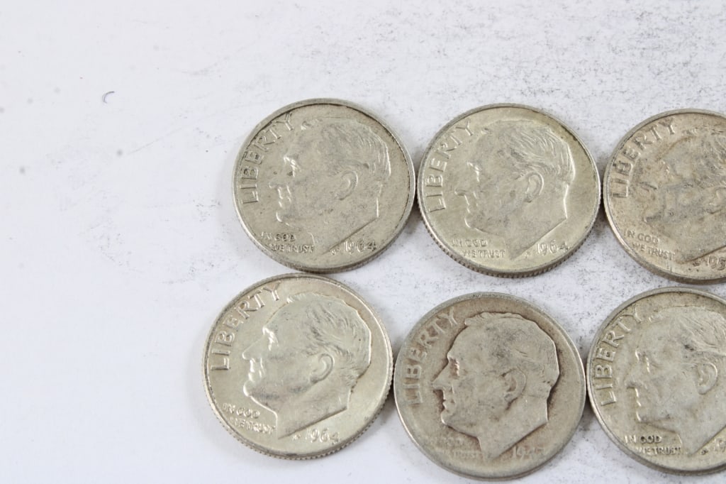 10 Silver Roosevelt Dimes - 2
