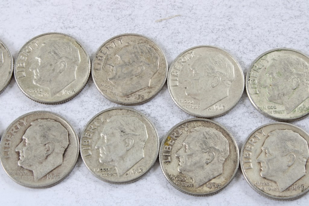10 Silver Roosevelt Dimes - 3