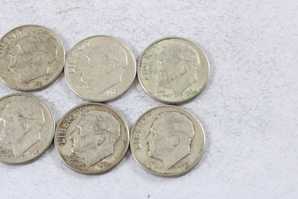 10 Silver Roosevelt Dimes - 4