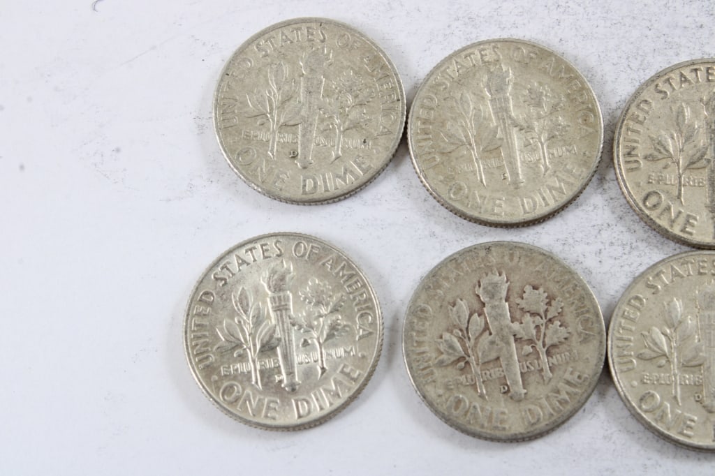 10 Silver Roosevelt Dimes - 5