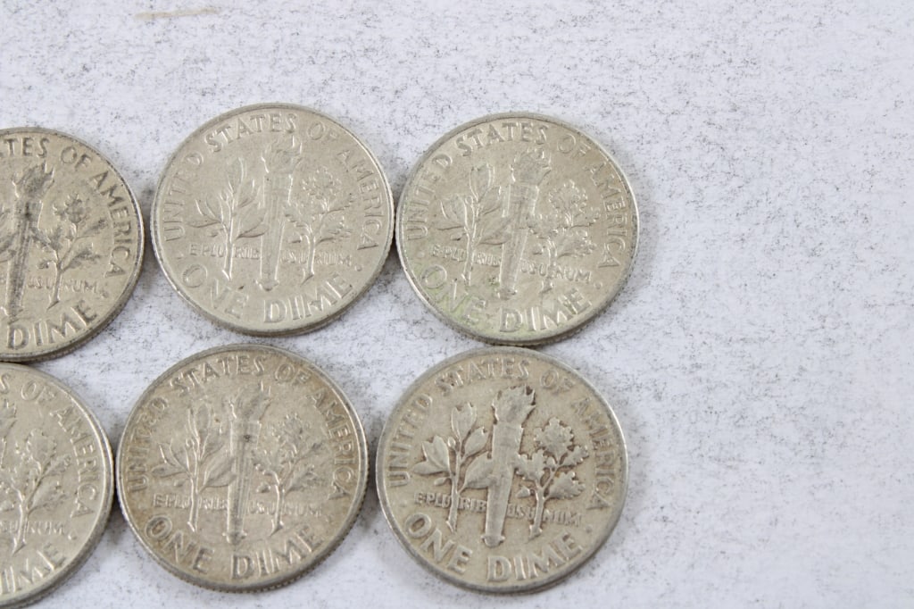 10 Silver Roosevelt Dimes - 7