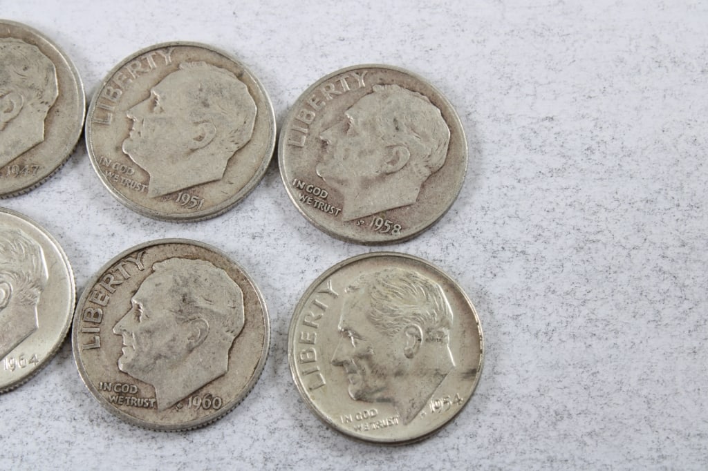 10 Silver Roosevelt Dimes - 4
