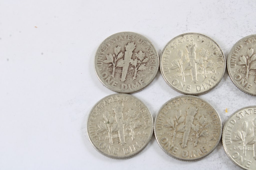 10 Silver Roosevelt Dimes - 5