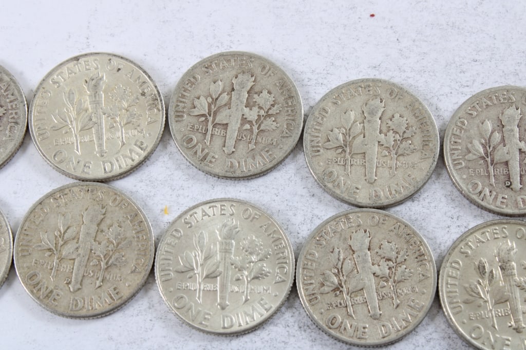 10 Silver Roosevelt Dimes - 6
