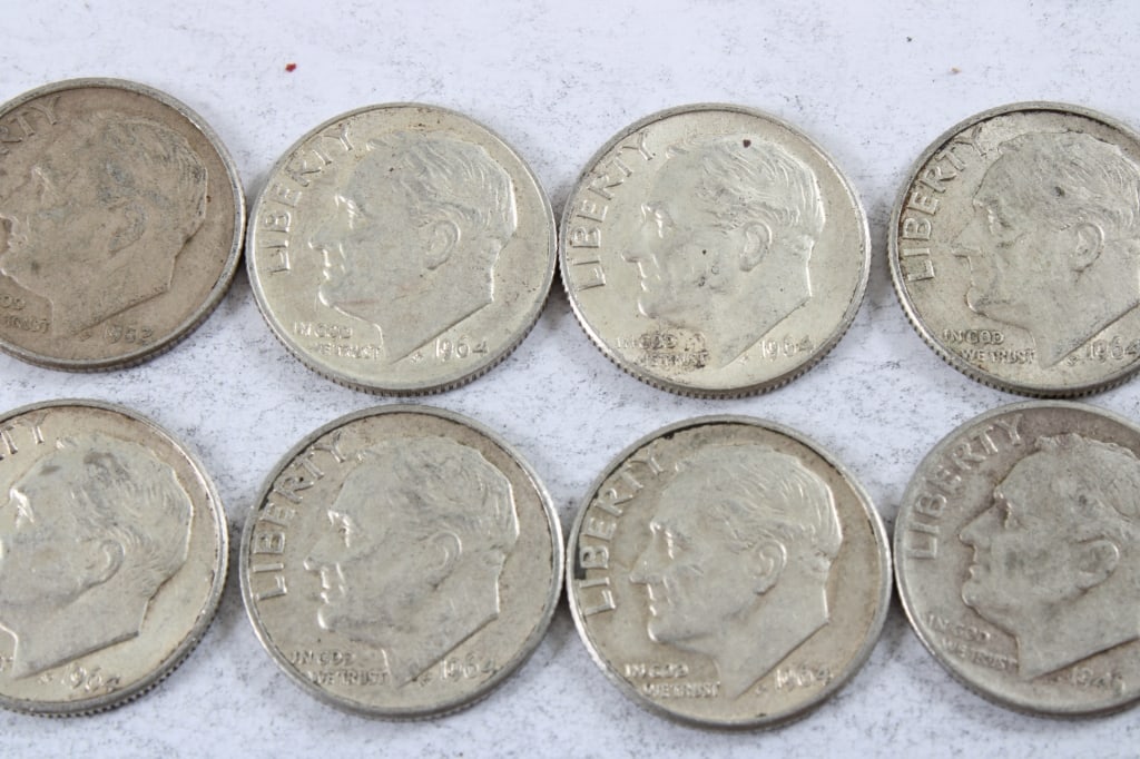 10 Silver Roosevelt Dimes - 3