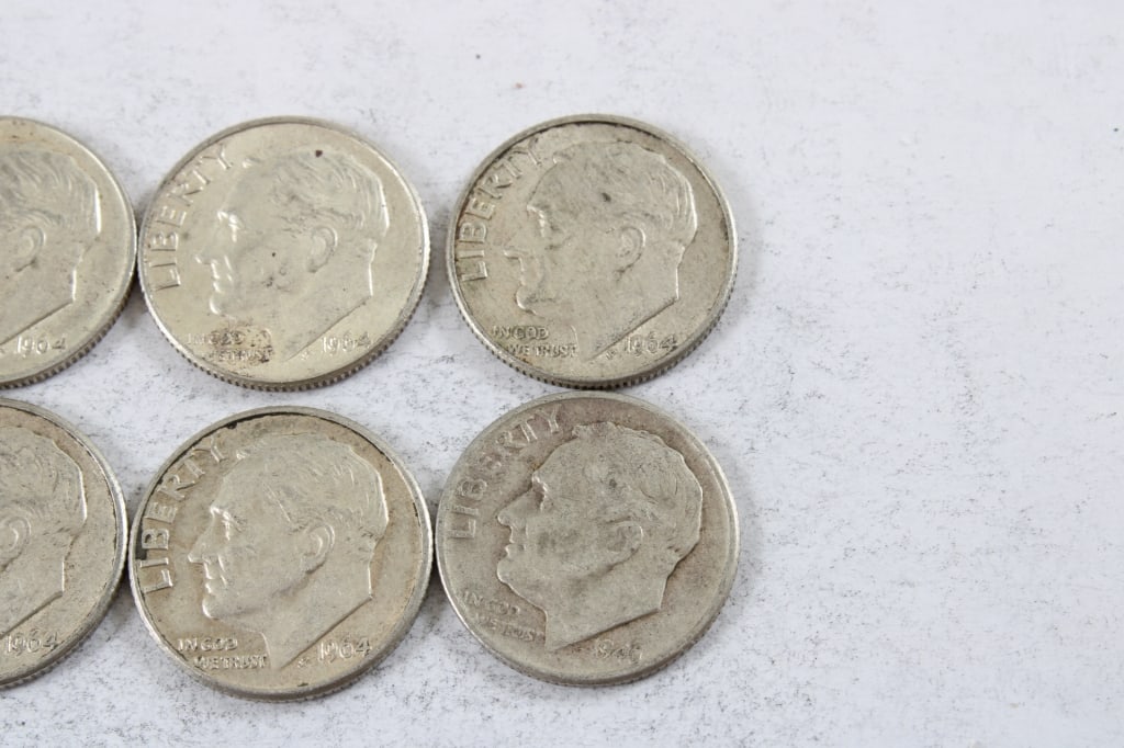 10 Silver Roosevelt Dimes - 4