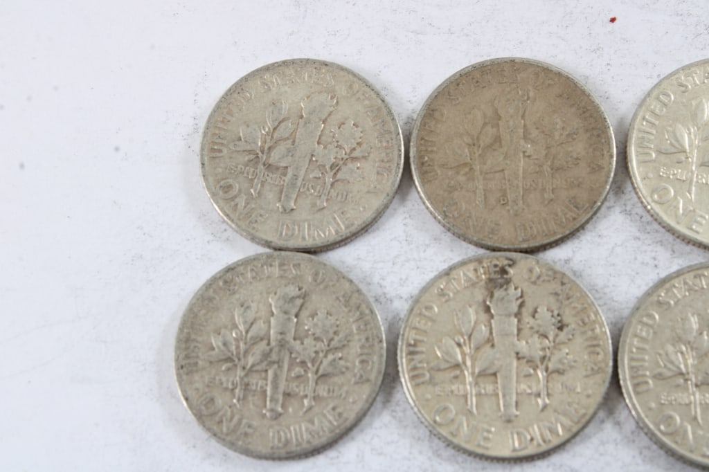 10 Silver Roosevelt Dimes - 5