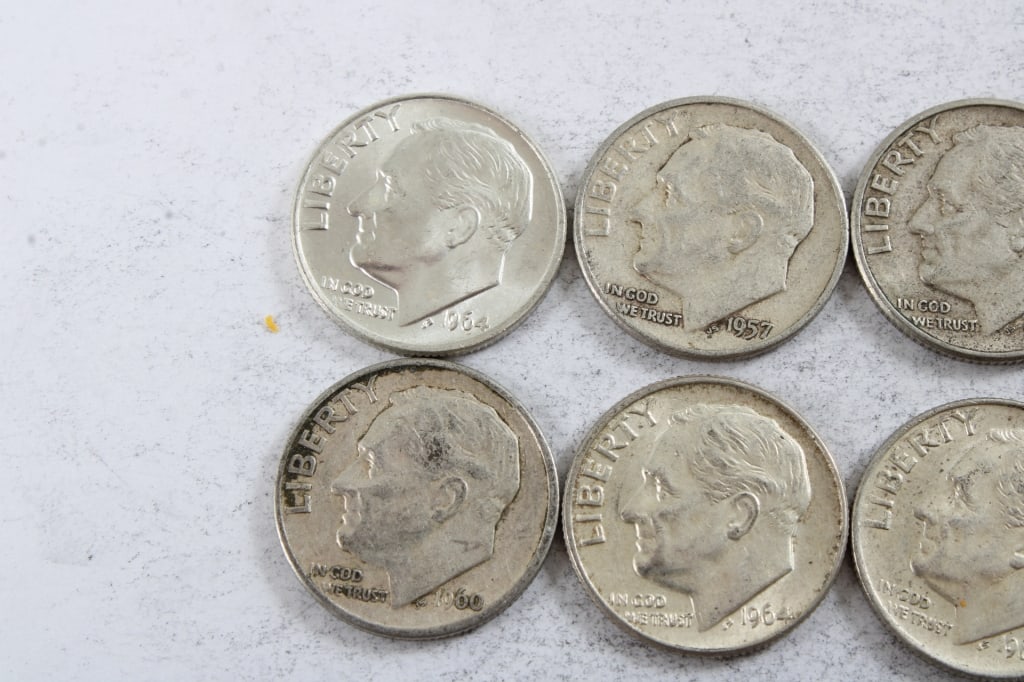 10 Silver Roosevelt Dimes - 2