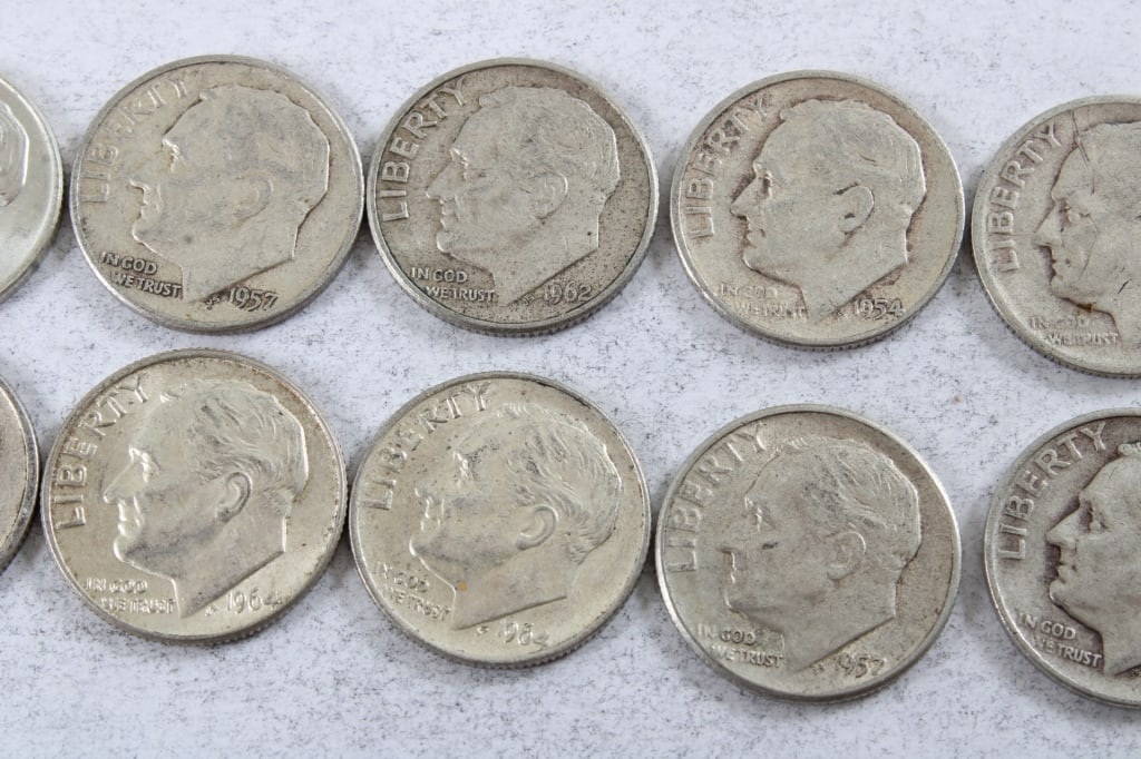 10 Silver Roosevelt Dimes - 3