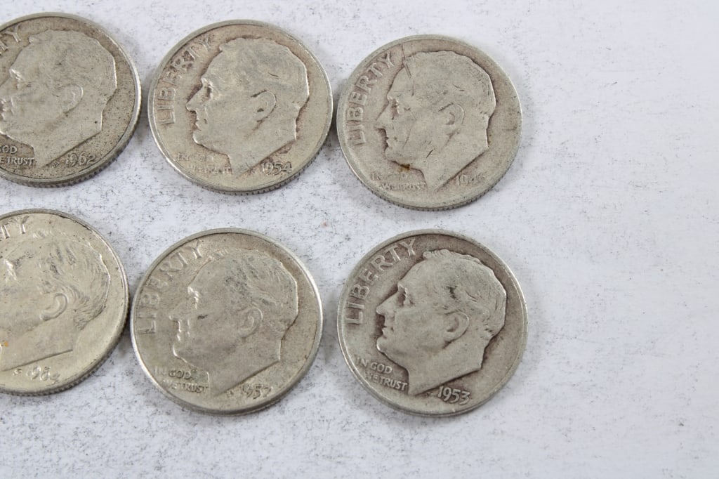 10 Silver Roosevelt Dimes - 4