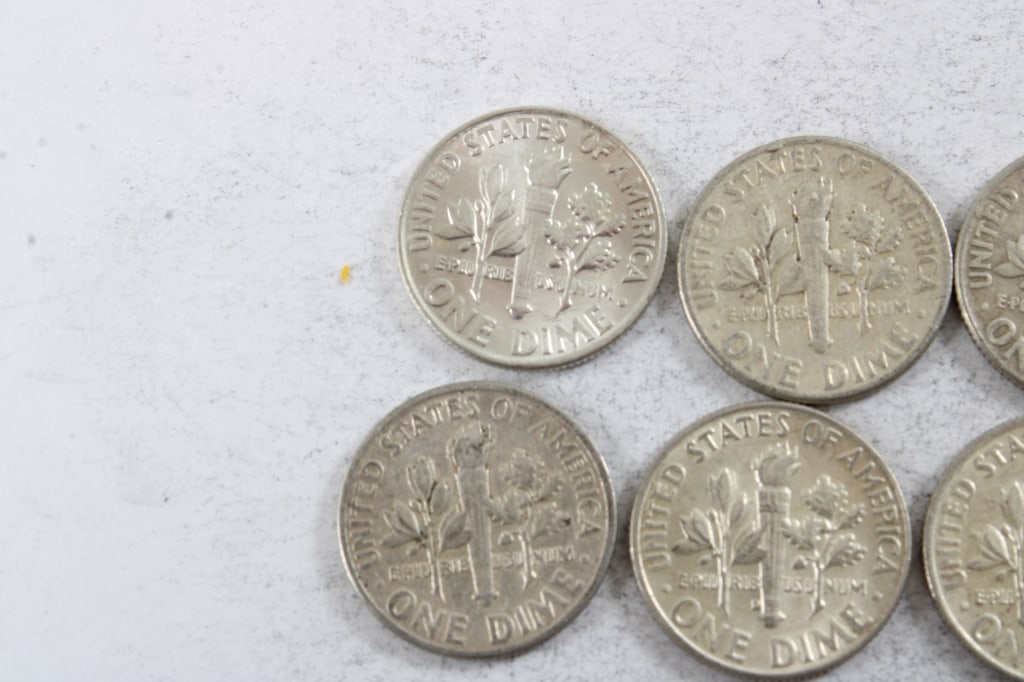10 Silver Roosevelt Dimes - 5