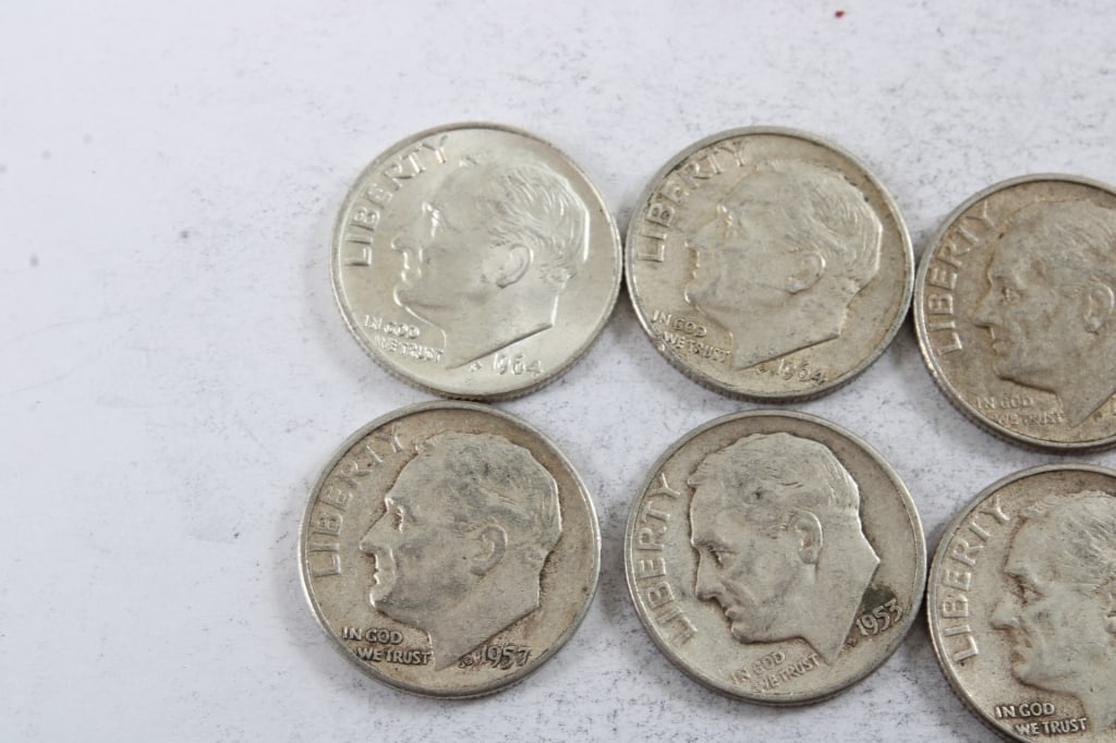 10 Silver Roosevelt Dimes - 2