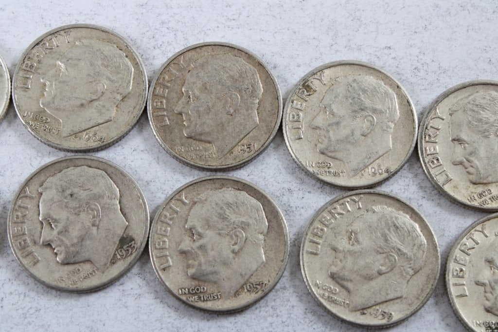 10 Silver Roosevelt Dimes - 3