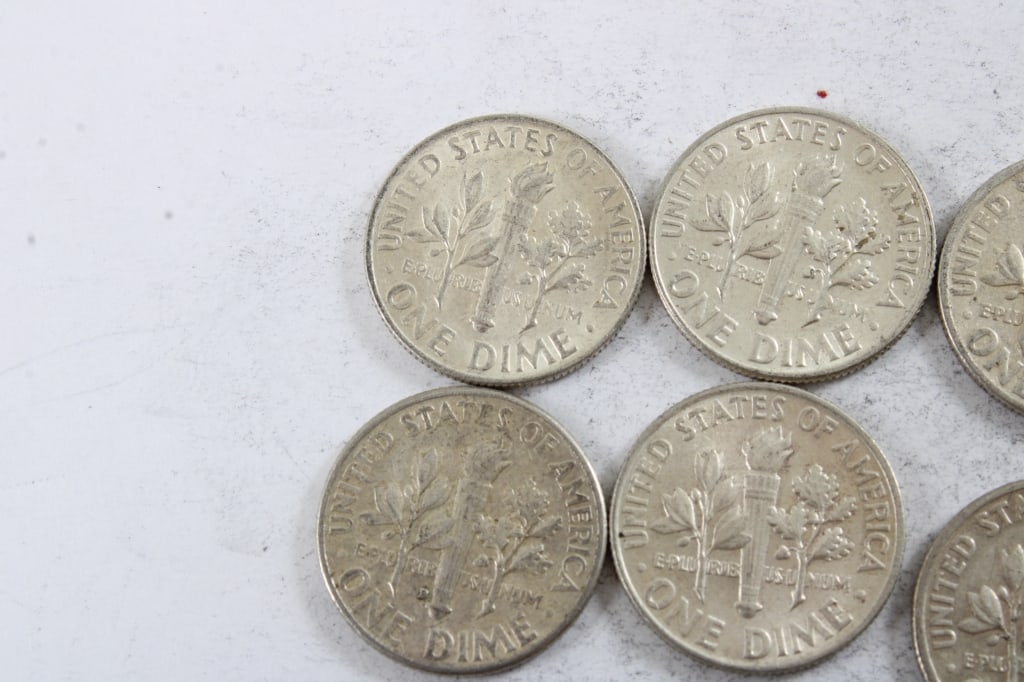 10 Silver Roosevelt Dimes - 5
