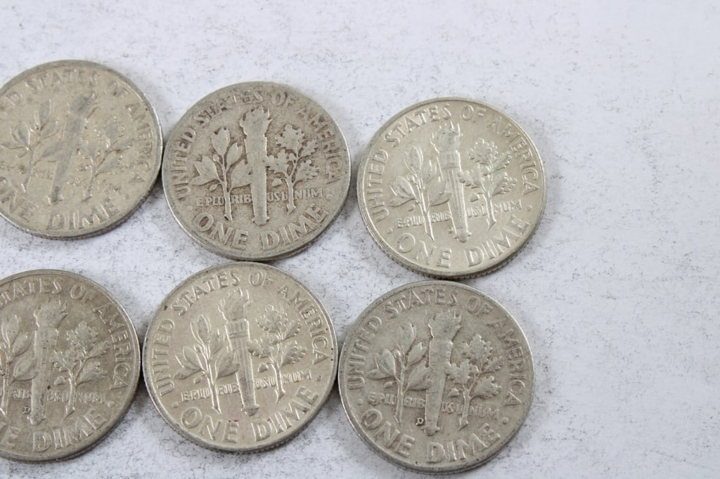 10 Silver Roosevelt Dimes - 7