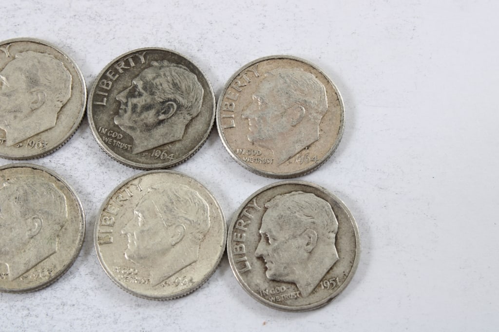 10 Silver Roosevelt Dimes - 4