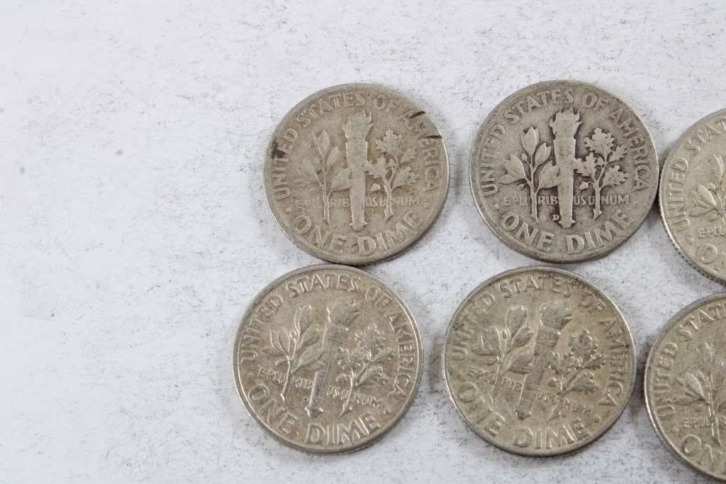 10 Silver Roosevelt Dimes - 5