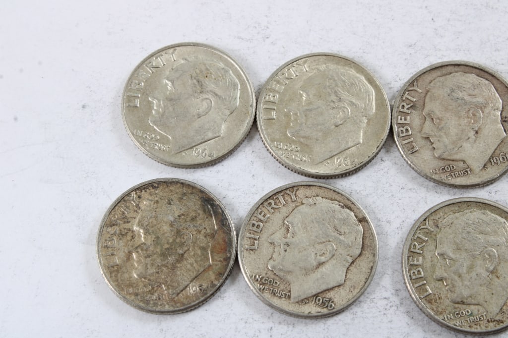 10 Silver Roosevelt Dimes - 2