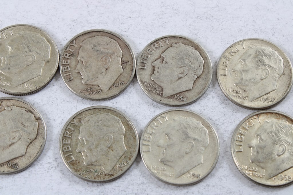 10 Silver Roosevelt Dimes - 3