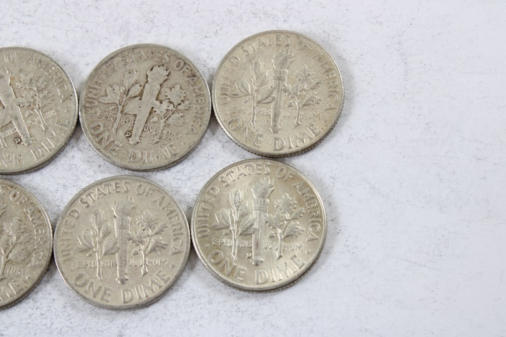10 Silver Roosevelt Dimes - 7