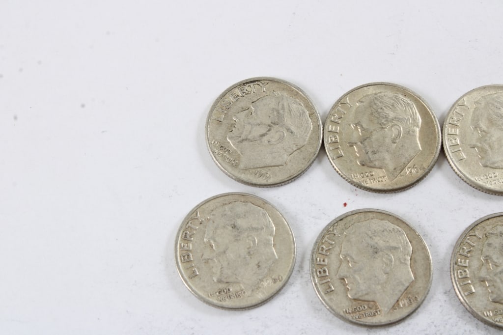10 Silver Roosevelt Dimes - 2