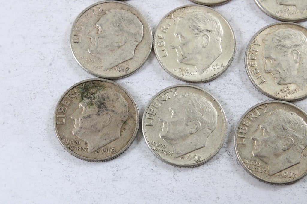 10 Silver Roosevelt Dimes - 3