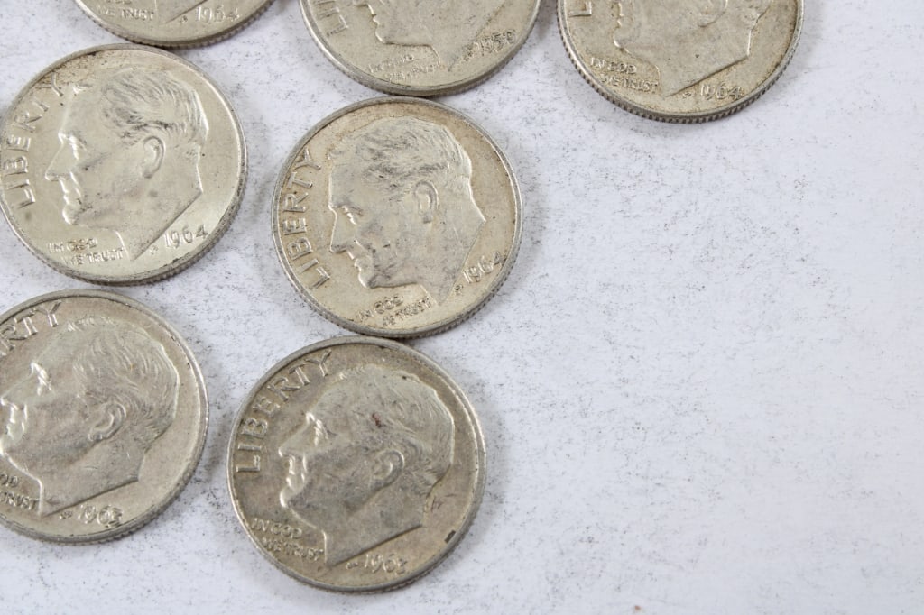 10 Silver Roosevelt Dimes - 4