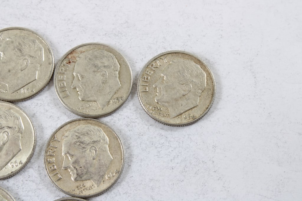 10 Silver Roosevelt Dimes - 5