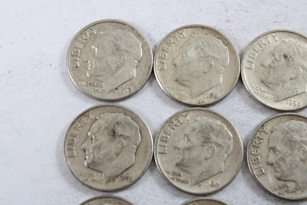 10 Silver Roosevelt Dimes - 2